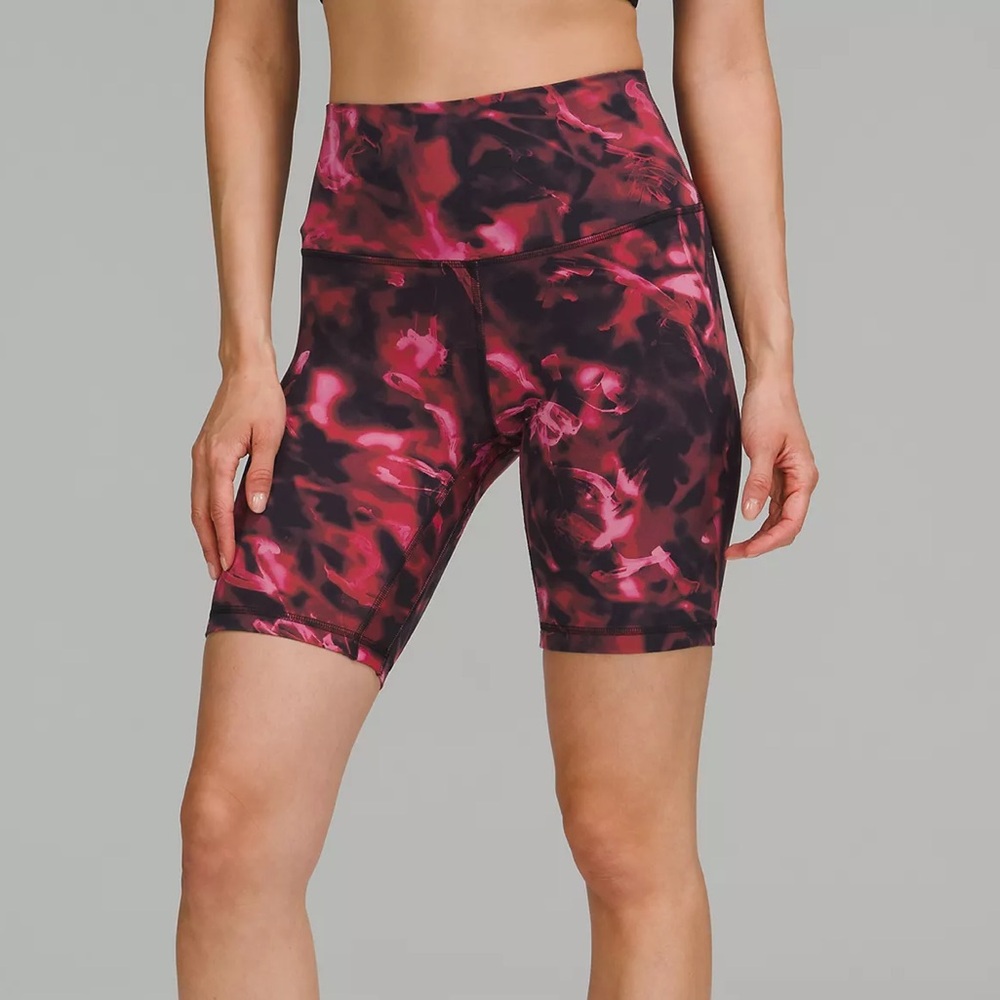 Lululemon align shorts 6’ - intensity pink blossom multi - size 6